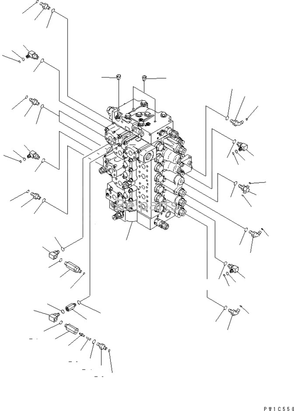 Van điều khiển máy đào Belparts Komatsu PC300-7 723-47-26105 Van điều khiển chính