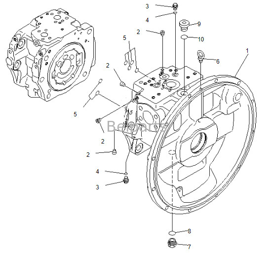 Máy đào Belparts Máy bơm chính Máy bơm thủy lực Pc400-7 708-2H-00026 cho Komatsu