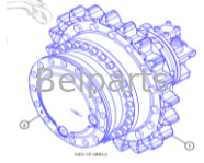 Belparts Excavator E320 320 Travel Gearbox 511-6006 511-6007 571-4032 Bộ gia tốc giảm tốc