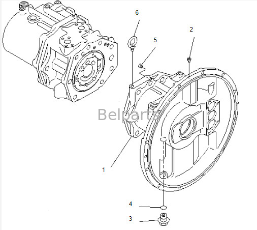 Belparts Máy đào bơm chính PC300-6 bơm chính thủy lực 708-2H-00110 708-2H-00181 708-2H-00131 cho komatsu
