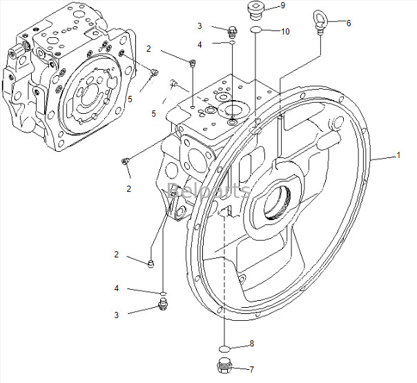 Máy đào bơm chính PC300-8 Bơm chính thủy lực 708-2G-00700 708-2G-00150 Cho Komatsu