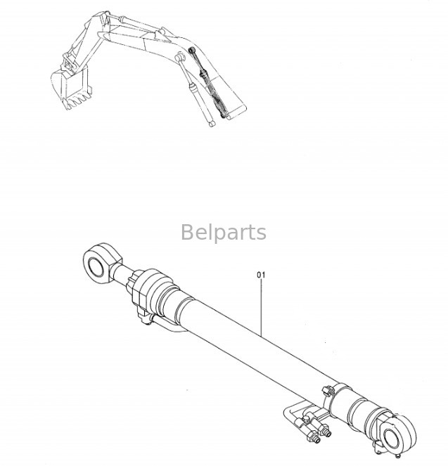 Belparts Excavator Hydraulic EX270-5 EX270LC-5 EX280LCH-5 Boom Arm Bucket Cylinder Assy Cho Hitachi 9147235 9147237