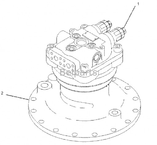 Động cơ swing Assy không hộp số cho máy đào E320D2 Động cơ swing thủy lực 334-9976 1588985