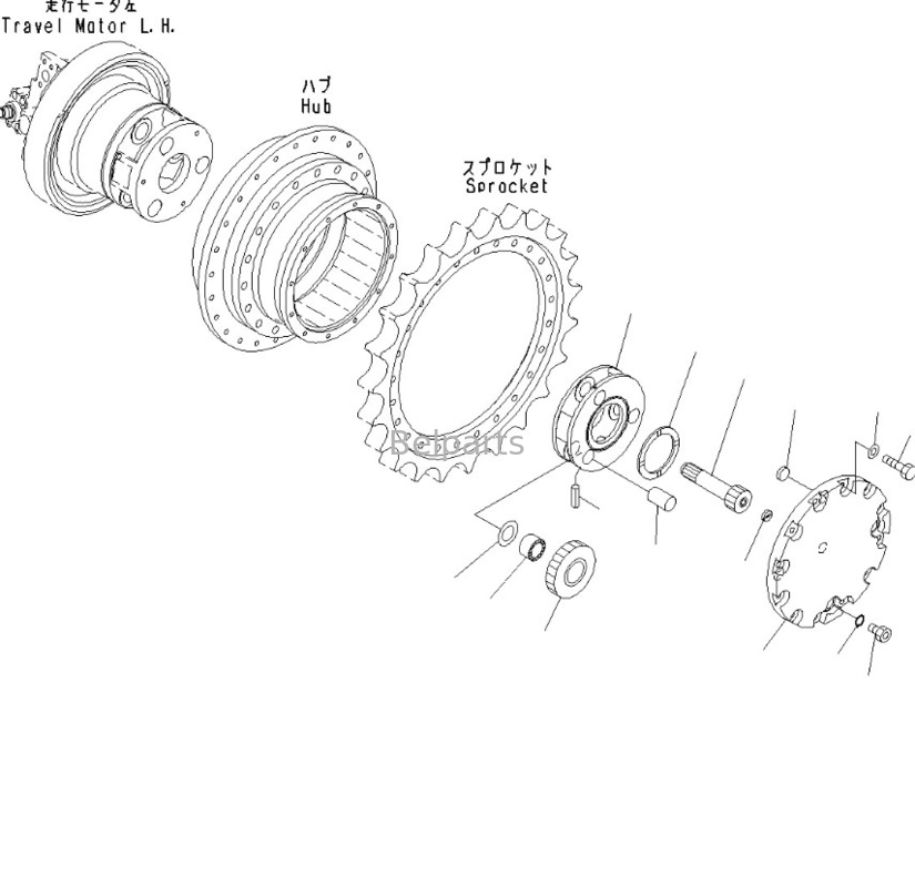 Belparts ổ cuối cùng D31EX-22 D37PX-22 D39EX-22 Excavator Travel Motor 706-8F-01110 11Y-27-30301 Đối với Komatsu