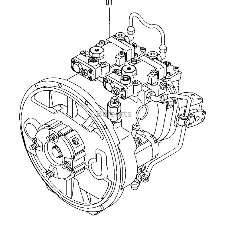 EX200-5 EX210-5 EX220-5 EX230-5 Bơm thủy lực chính cho phụ tùng Máy xúc Hitachi 9150726 9152668 9151945 9155142 HPV0102 HPV102 Bơm piston hướng trục