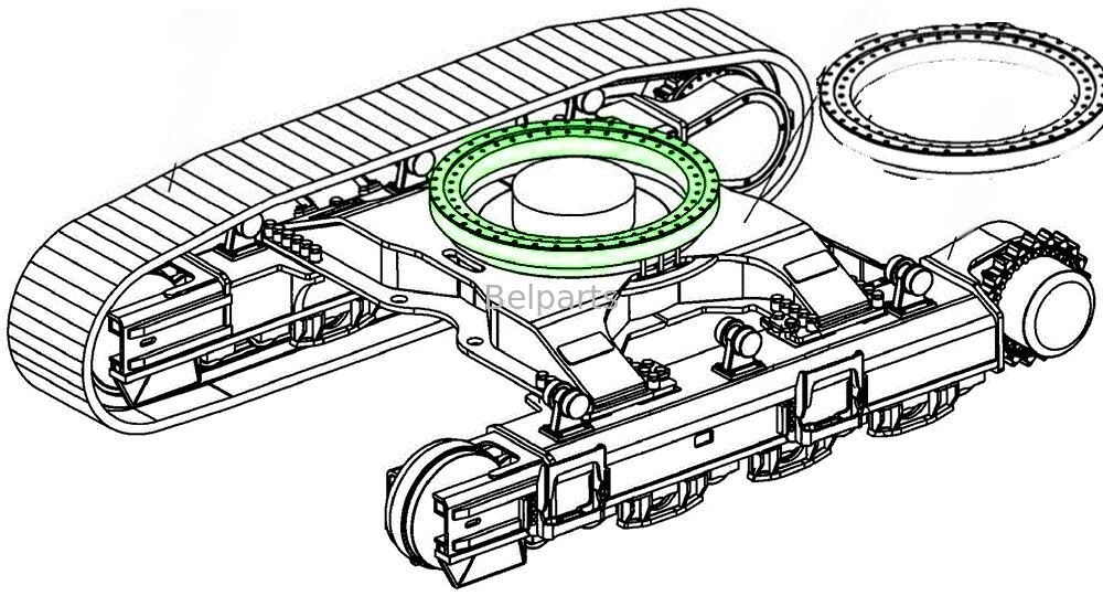 CX235C Vòng xích vòng bi cho CASE Excavator phụ tùng KRB18880 Swing Circle Slew Ring OEM