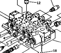 Van điều khiển chính cho KOMATSU PC1000-1 PC1000LC-1 PC1000SE-1 PC1000SP-1 Bộ phận máy đào 709-15-91302 709-15-91301 709-14-91303 709-14-91302 709-14-91301 Máy phân phối thủy lực