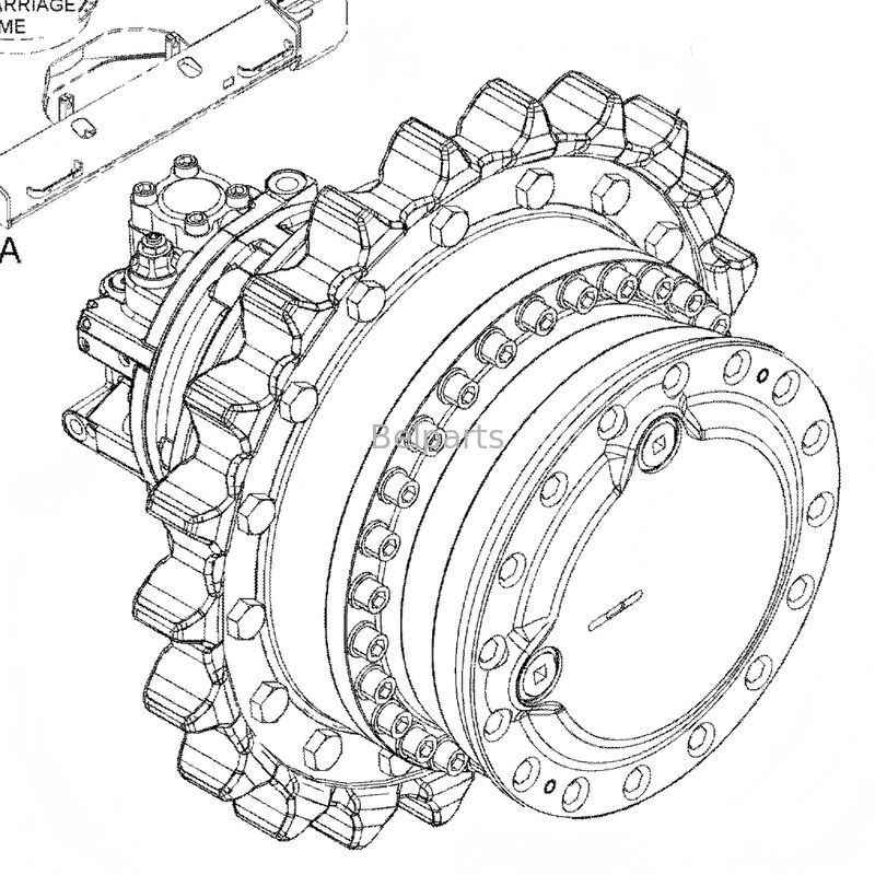 Bộ giảm tốc động cơ di chuyển thủy lực cho máy xúc John Deere 690E LC 690ELC, phụ tùng AT147222 AT147221