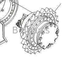Komatsu D31EX-21 D31PX-21 D37EX-21 D37PX-21 Máy ủi ASS'Y DRIVE CUỐI CÙNG Phần 11Y-27-10301 11Y-27-10401 Động cơ du lịch thủy lực