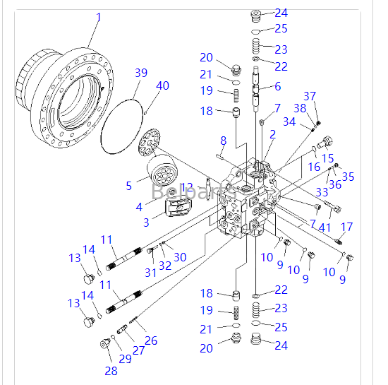 706-8J-01411 706-8J-01421 Động cơ du lịch cho PKOMATSU C390LC-10 PC400-7 PC400LC-7 PC400-8 PC400LC-8 Chiếc máy đào