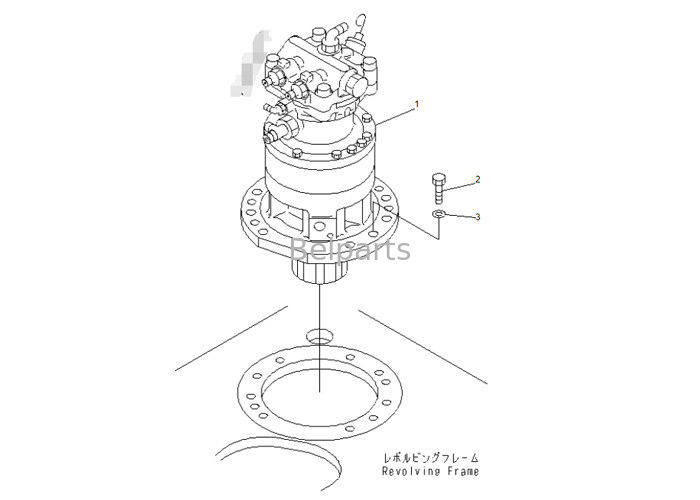 Máy xúc PC60 7 động cơ theo dõi 201-26-00060 Swing Motor Assy