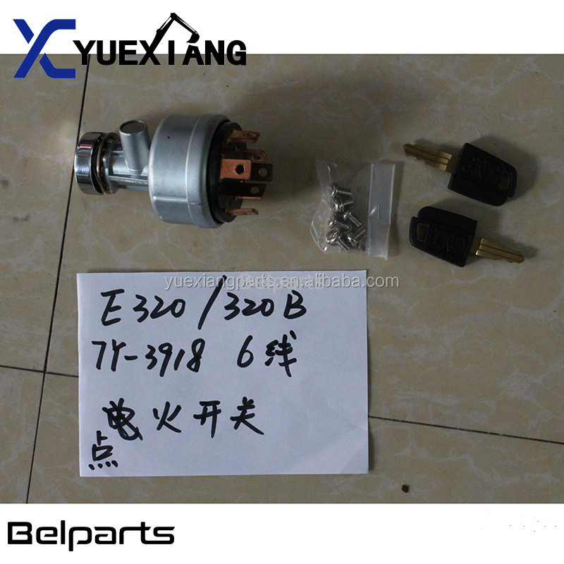 Máy xúc Belparts 307 308C 312 320 320C Bộ chuyển mạch điện 6 dòng Khởi động nhiệt Nhóm khởi động nhiệt E320B E320C 7Y-3918 Bộ khởi động đánh lửa