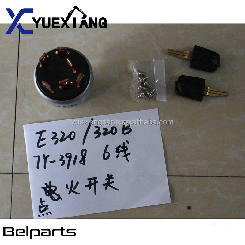 Máy xúc Belparts 307 308C 312 320 320C Bộ chuyển mạch điện 6 dòng Khởi động nhiệt Nhóm khởi động nhiệt E320B E320C 7Y-3918 Bộ khởi động đánh lửa