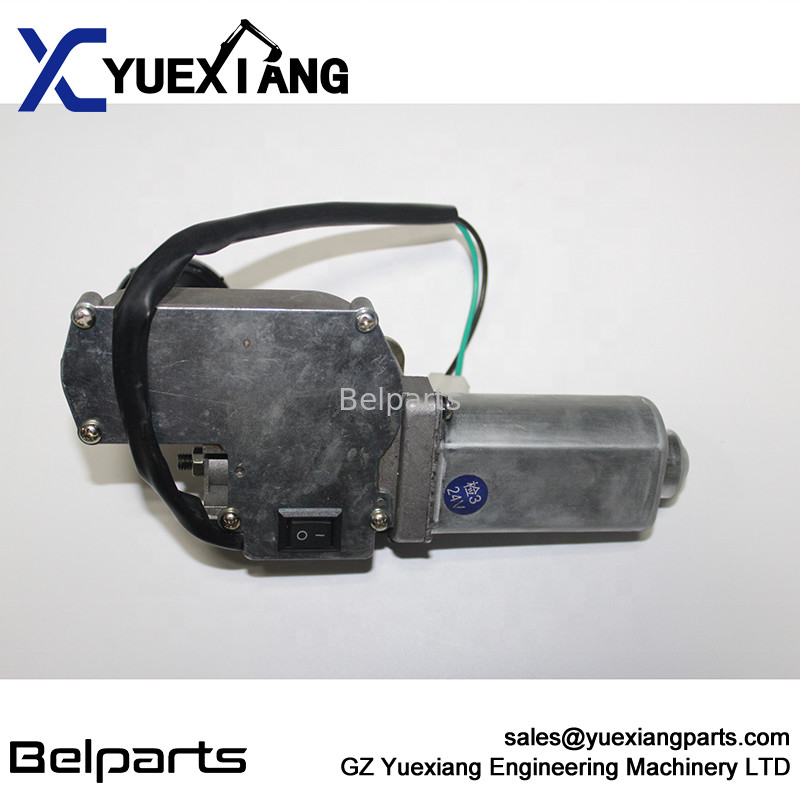 Máy xúc Phần điện Kính chắn gió Động cơ gạt mưa 24V lắp ráp cho SH120-3 SH100-3 SH200-3 SH200A3 SH200