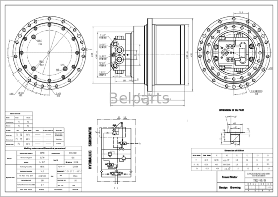 Bộ phận máy đào TM22VC GM22VC EC140 Final Drive PC135 PC150 DH135 SK130 SK140-8